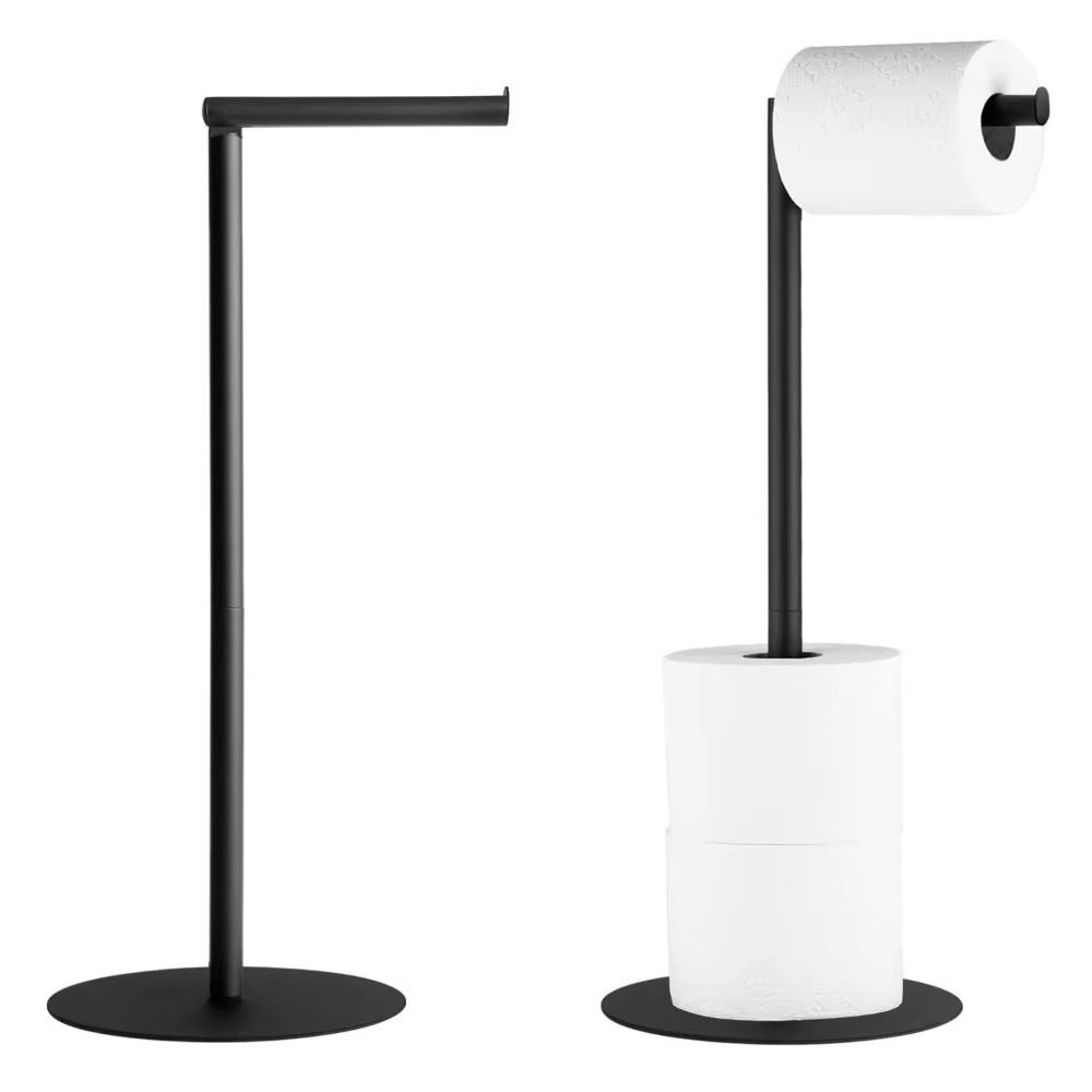 Single Pole Freestanding Toilet Paper Holder Floor Standing Paper Dispenser  Bathroom Use