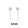 PONYKISS  Sterling Silver Knot Screw Buckle Puncture 25MM Drop Earrings for Women Fine  Minimalist Accessories