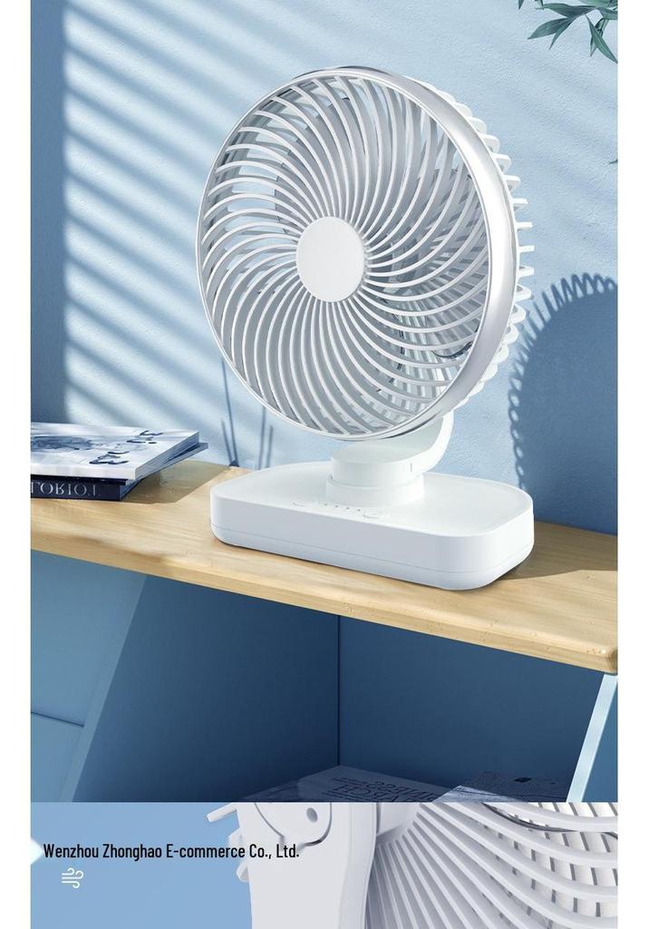 New Ultra-Quiet USB Oscillating Desktop Fan - Bestseller for Office, Dorm, Students