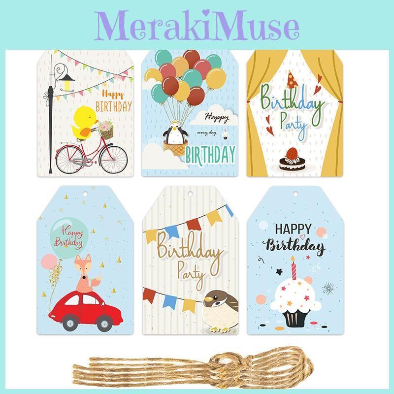 Party Birthday Decorations With Paper Hang Tags And 60pcs For Venue Setup