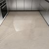 Waterproof PVC Kitchen Mat Non-slip Oil-proof Large Floor Rug Beige Leather Japanese Home Decoration Carpet