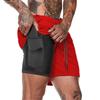 Freizeit-Badeshorts mit doppellagigem Mesh-Design für Laufsport und Fitness Herrenshorts