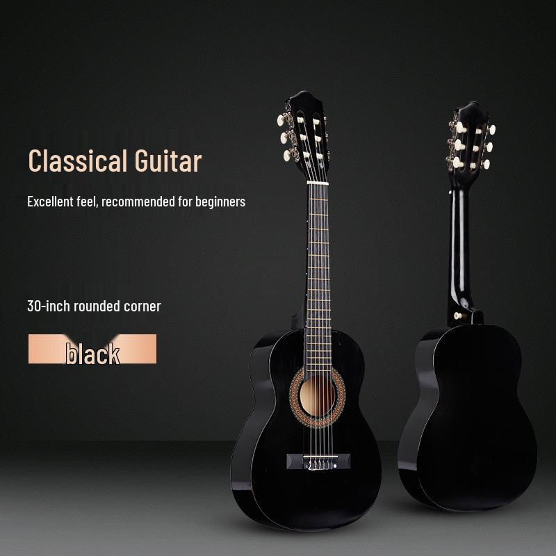 30-Inch Classical Guitar, All Linden Wood, Gloss Finish, Rounded Corners