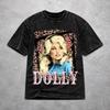 Men Women Vintage Washed T-shirts RIP Dolly Parton Printed Shirt Merch Oversize Tees Tops