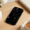 Flugroute Reise Matt Hartes Handyhülle Für iPhone 17 16 15 14 13 12 Max Plus Silikon Schwarze Abdeckung