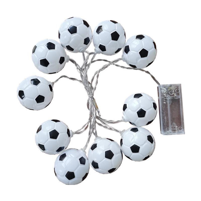 Colorful LED String Lights for Football & Basketball Theme - Perfect for Bar, Shop, or Event Décor