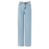 Spring Summer Super Soft Siro Spun All Match Slim Multi Color Optional Straight Wide Leg Denim Pants For Ladies Casual Pants Oversize Denim Trousers
