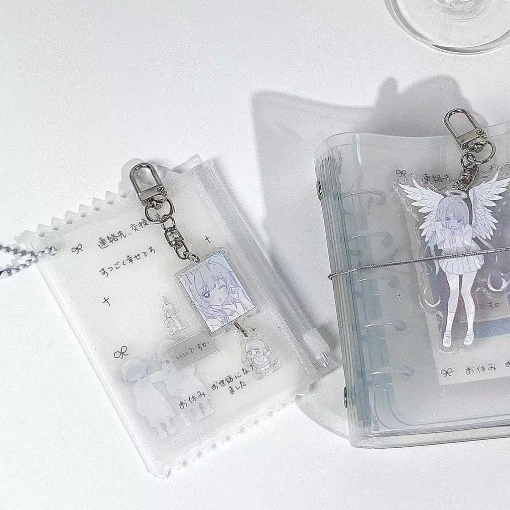 Ghost Girl Angel Phone Keychain Cute White Kawaii Charms Pendant For iPhone 15Promax Airpods Earphone Books Ins Korea New