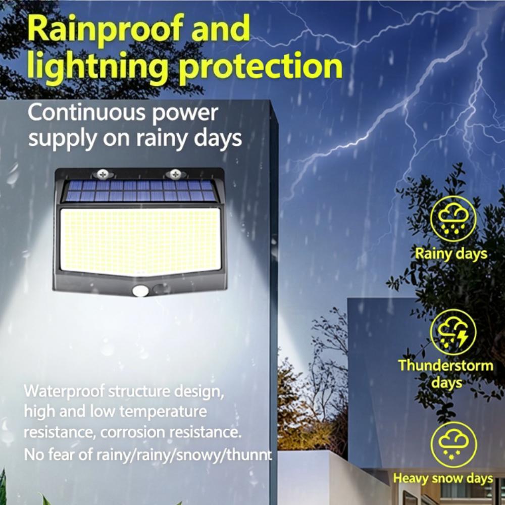 468LED Solar Motion Sensor Lights 3 Modes IP65 Waterproof COB Outdoor Wall Lights Patio Yard Garage Garden Solar Light Outdoor