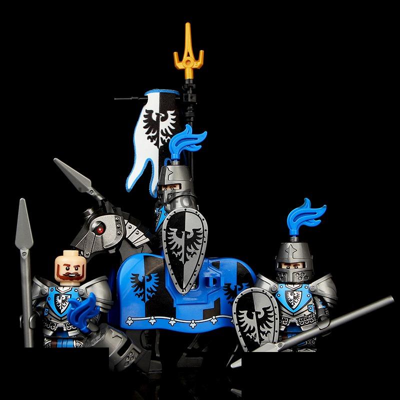 Medieval Military Noble Knights Building Blocks Figures Accessories Helmet Armor Shield Sword MOC Bricks Toys Friends Gifts