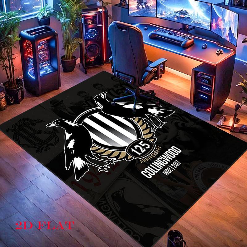 Collingwood Magpies Carpet Rug for Living Room Bedroom Home Sofa Decoration,Kids play Nonslip Floor Mat