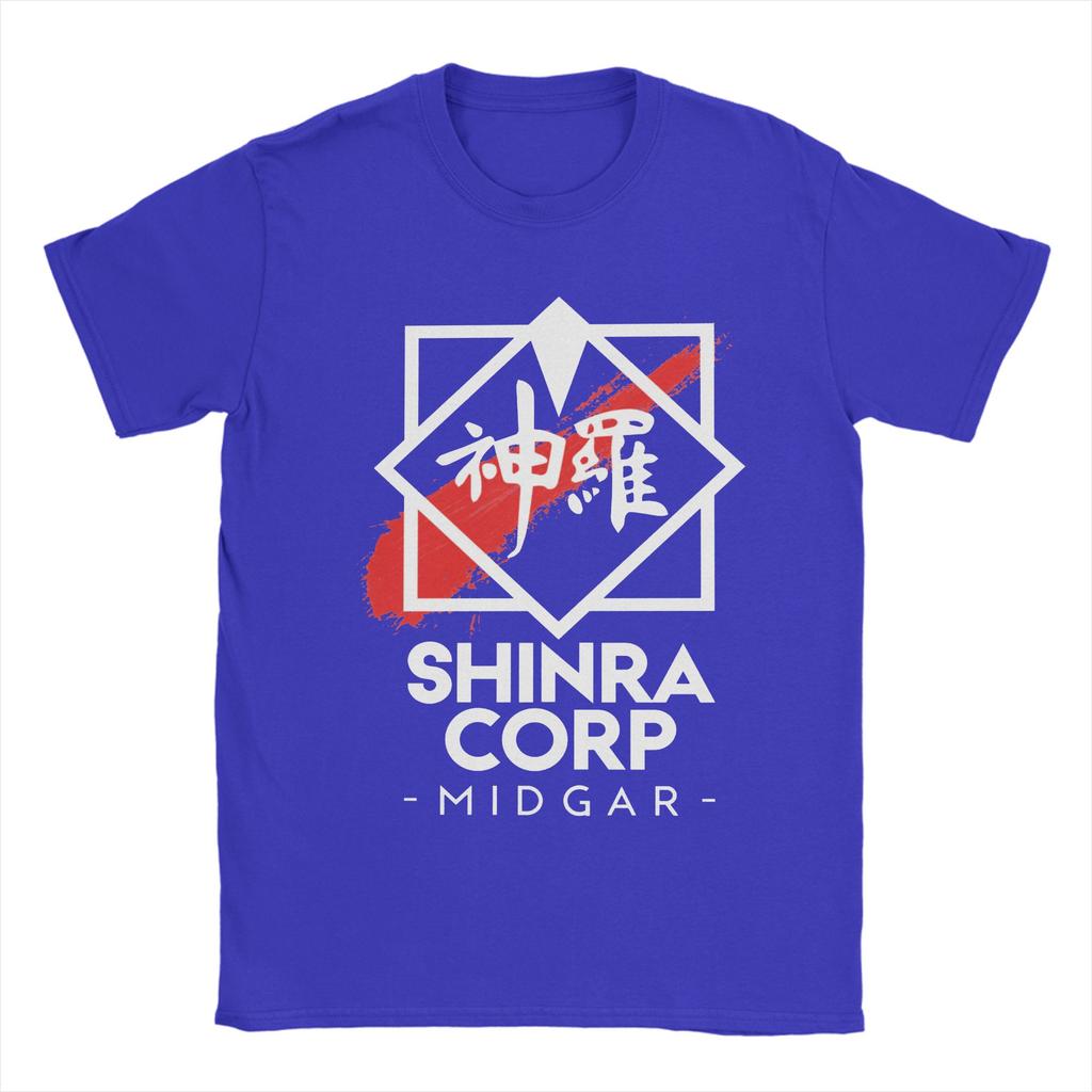 Fun Final Fantasy FF Video Game TShirt Unisex Crewneck Pure Cotton T Shirts Shinra Corp Midgar Short Sleeve Tees Summer Tops