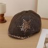 Retro Hat Women's Autumn Winter Fashion Comfortable Casual Versatile Beret Hat Polka Dot Star Hat