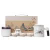 Suet Jade Tea Separation, a Pot of Four Cups, Guochao Tea Set, Tea Cup Set, Business Commemorative High-end Gift Box, Souvenir