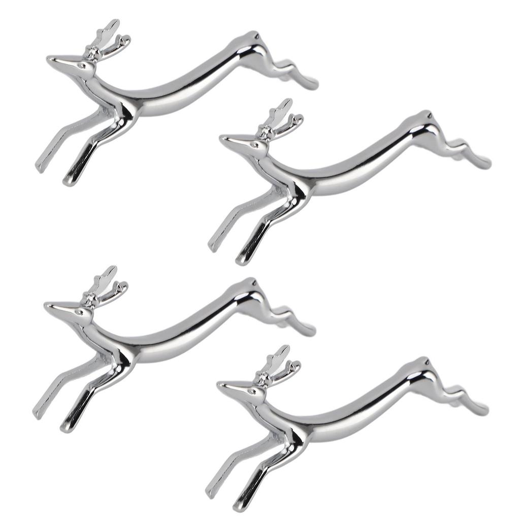 4PCS Cutlery Rest Silver Chopstick Stand Electroplated Polished Zinc Alloy Animal Shape Versatile Holder Rack for Fork