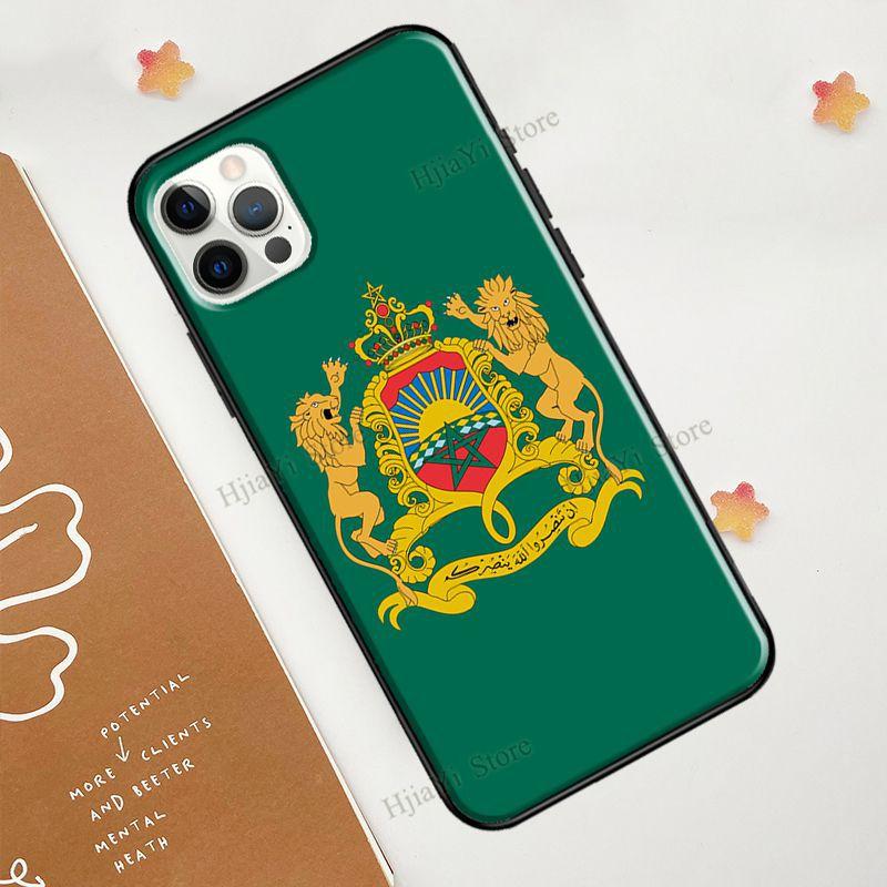 Maroc Morocco Flag Case For iPhone 13 Pro Max 12 Mini 11 Pro Max 6S 7 8 Plus SE 2020 X XR XS Max Phone Cover