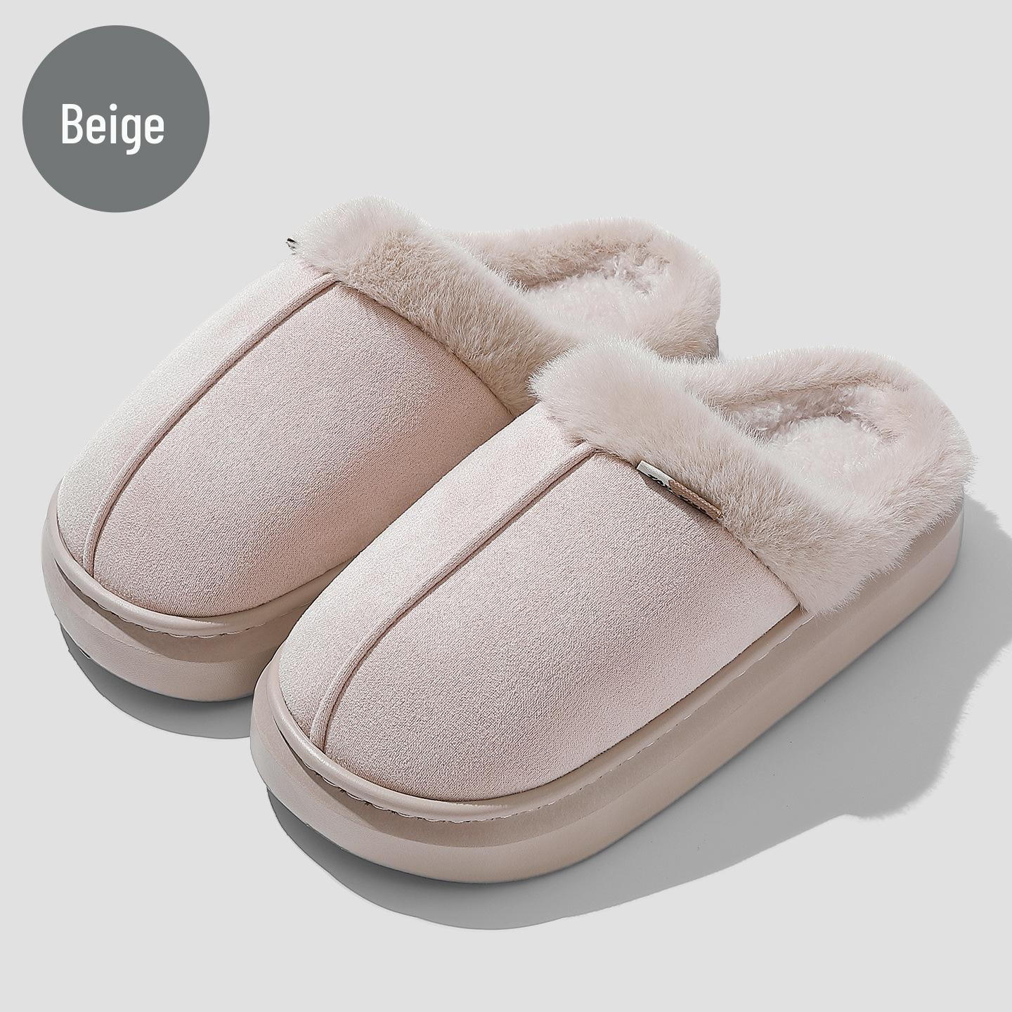

Unisex Winter Plush Cotton Non-Slip Indoor Slippers 38-39 suitable for size 37-38 (24cm)