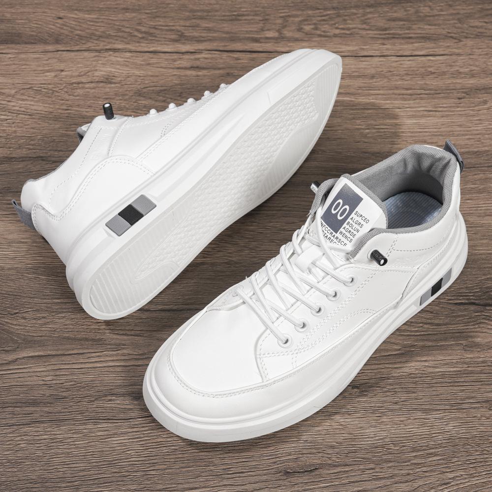 Men's Shoes 2025 Board Shoes Casual Shoes New Autumn and Winter Velvet Sports Shoes Medium Help Tooling Fashionable Versatile White Shoes