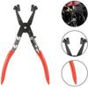 Hose Clamp Pliers Automotive Flat and 45° Angled Flat Band Hose Clamp Plier for Hose Installations of Low Radiators Ring Type