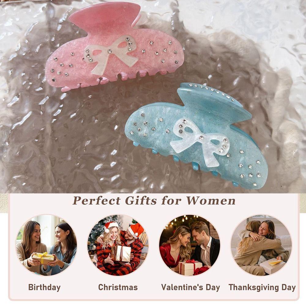 Acrylic Strong Hold Claw Clips Bow Hair Clips New Hair Claw Clips  for Women