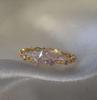 New Cute Colorful Zircon Flower Ring For Women Girl Fashion Vintage Zircon Adjustable Rings Jewelry Gift