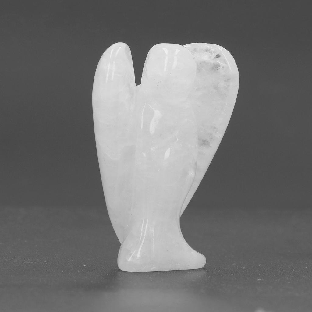 Crystal Angel Figurine 2 Inch Guardian Angel Statue Soothe Mood Pocket Healing Stone