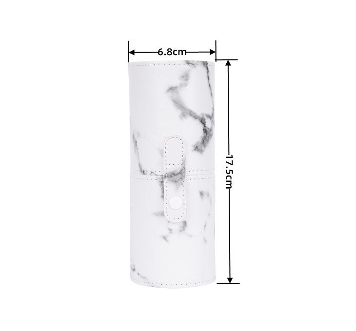 

Makeup brush storage bucket travel carrying beauty work storage box PU material waterproof and dustproof multi-color selection мармуровий