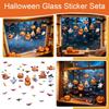Halloween Window Decals Set - Stained Glass Stickers for Seasonal Home Decor