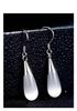 Retro Artistic Cat's Eye Water Drop S925 Sterling Silver Earrings - Personalized and Versatile Design Set