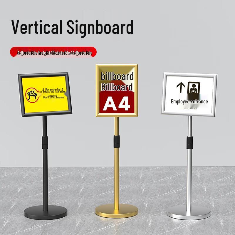 Retractable Stainless Steel A4 Floor Sign Stand