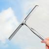 Stainless Steel Shower Squeegee Wiper Brush Multifunctional Glass Scraper Antiskid Handle Corrosion Resistance for Bathroom Tool