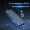 6-in-1 USB-C Hub with USB 3.0, SD/TF Card Reader, and Multifunctional Splitter