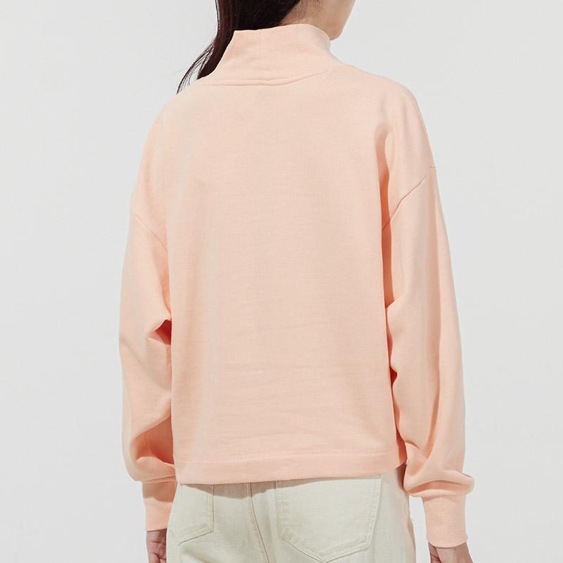Puma Vintage Embroidered Loose Fit Turtleneck Sweatshirt Women Tops Wheat 847686-27
