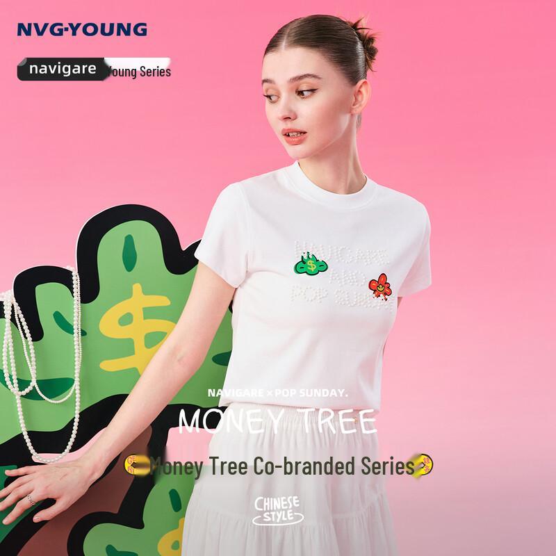 NVG·YOUNG Women s PopSunday Money Tree T-Shirt M