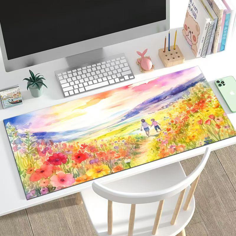 Oversized Mouse Pad Simple Boys And Girls Esports Game Office Wrist Guard Computer Desk Mat