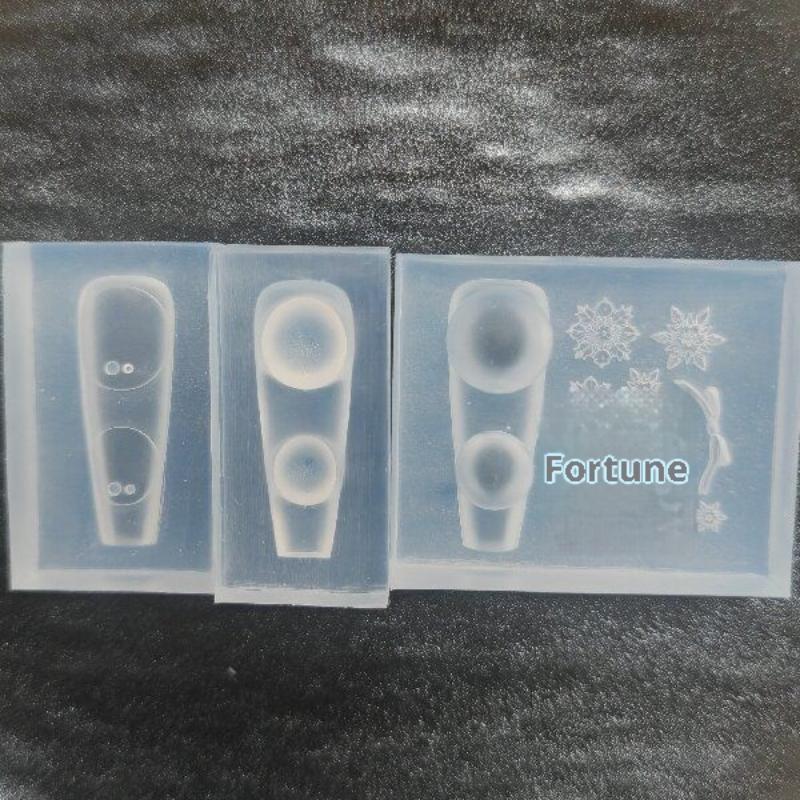 

3D Silicone Nail Art Molds Christmas Snowflake Tree & Sphere Shapes For DIY Nail Decor ,Transparent Manicure Template