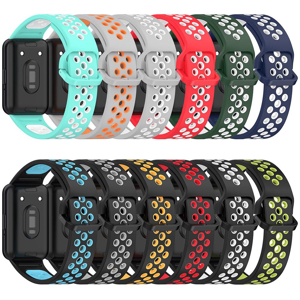 Silicone Strap For Samsung Galaxy Fit 3 Smart Watch Two-Color Replacement Bracelet Wristband For Samsung Galaxy Fit3 Accessories