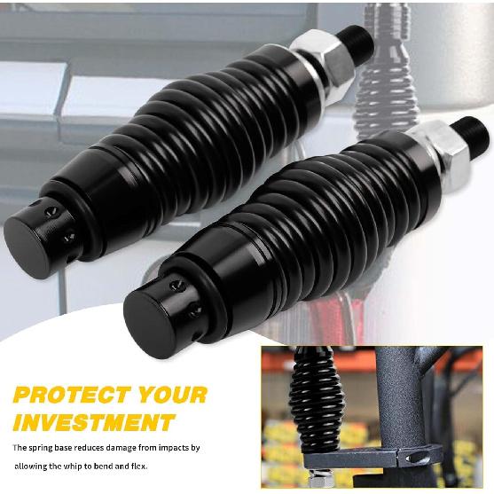 DREAMIZER 2PCS Whip Lights Barrel Spring Mounting Base LED Whip Lights Spring Base Quick Release Whip Spring Base Compatible with Cam Am Maverick X3