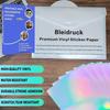 5Pcs Holographic Sticker Paper Clear Vinyl Self-Adhesive Waterproof Transparent Cold Laminating Film For Crafts