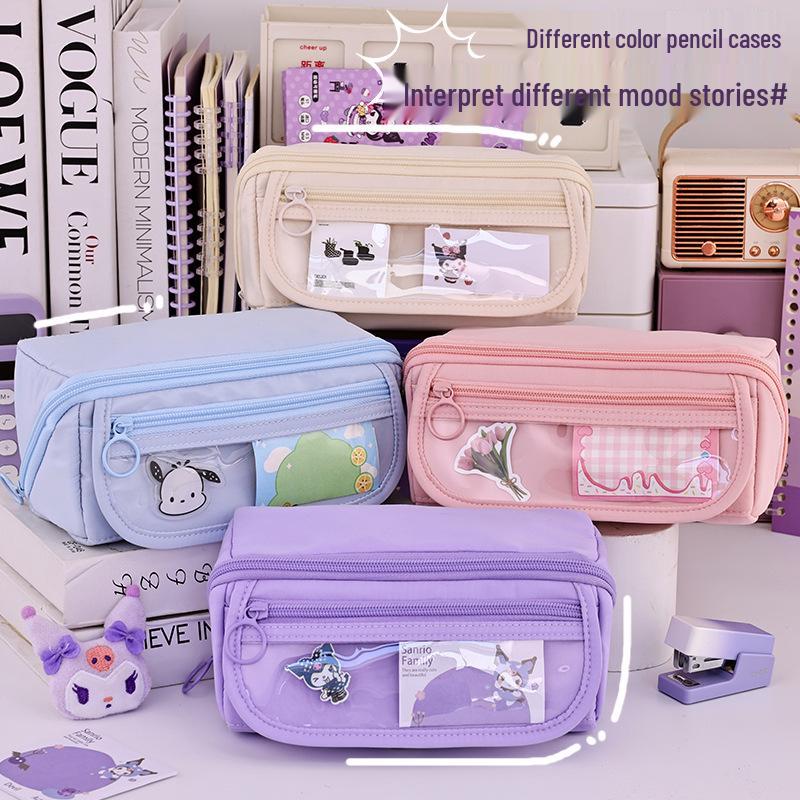 9-Layer Transparent Prism Pencil Case - Stylish, Spacious, Suitable for Primary & Middle School Students