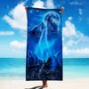 Strandlaken met Wolvenpatroon, Digitale Print Dunne Sneldrogende Anti-Zand Microvezel Lichtgewicht Voor Zwemmen, Yoga, Reizen, Sportschool, Cadeau