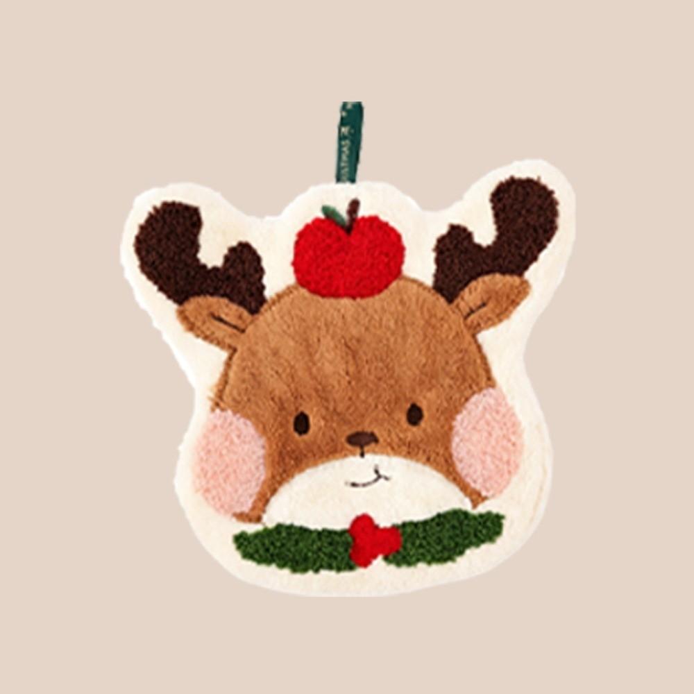 Coral Fleece Cartoon Hand Towel Absorbent Decoration Towel Soft Christmas Hand Towel Daily Use