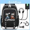 Spacious Cuphead Backpack With Usb Charging Port And Multiple Interior Pockets