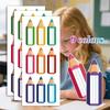 10 Stück bunte Namensetiketten für Kinder für Stifte Wiederverwendbar Cartoon-Designs Sicheres Ungiftiges Papier Schulzubehör