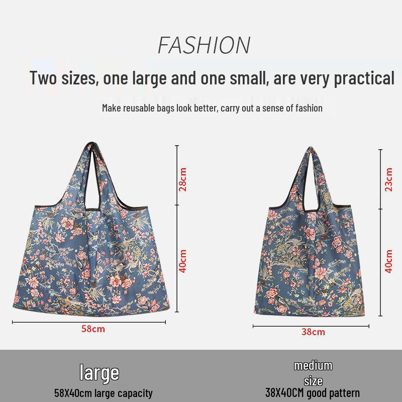 Eco-Friendly Large Capacity Flower Tote - Foldable, Waterproof, and Convenient for Shopping