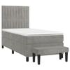 VidaXL Divan Bed and Mattress Light Grey 90x200 Cm Velvet - Model 3137941