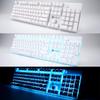 Merdia Mechanical Gaming Keyboard, Full 104 Keyboard, US Layout, USB Wired Keyboard with LED Backlight (Brown Switches - White)