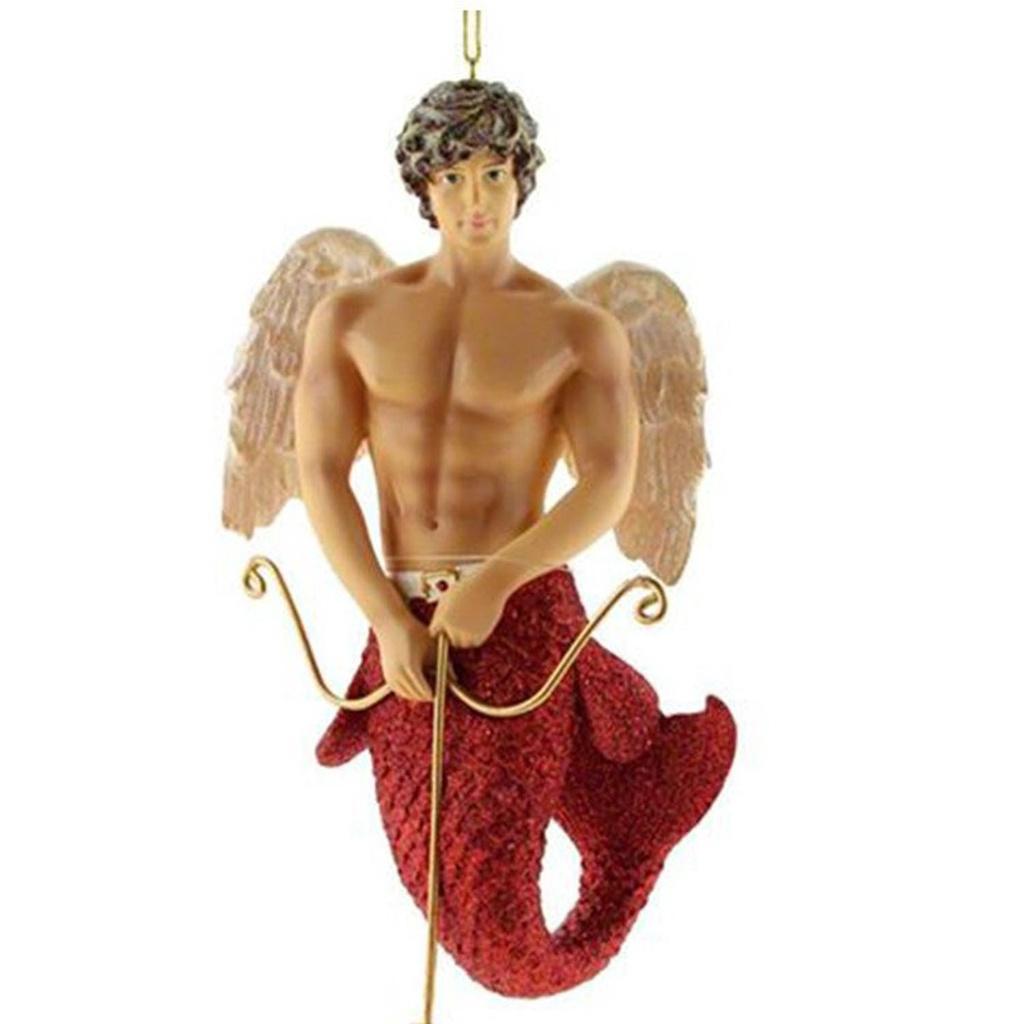 Male Colorful Cartoon Mermaid Pendant Christmas Hanging Decoration For Tree And Car Acrylic Material Cartoon Style Shape Mermaid