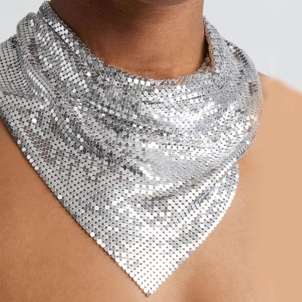 Headscarf Sequined Triangle Scarves Korean Style Bandanas Fashion Shawl Headband  Men