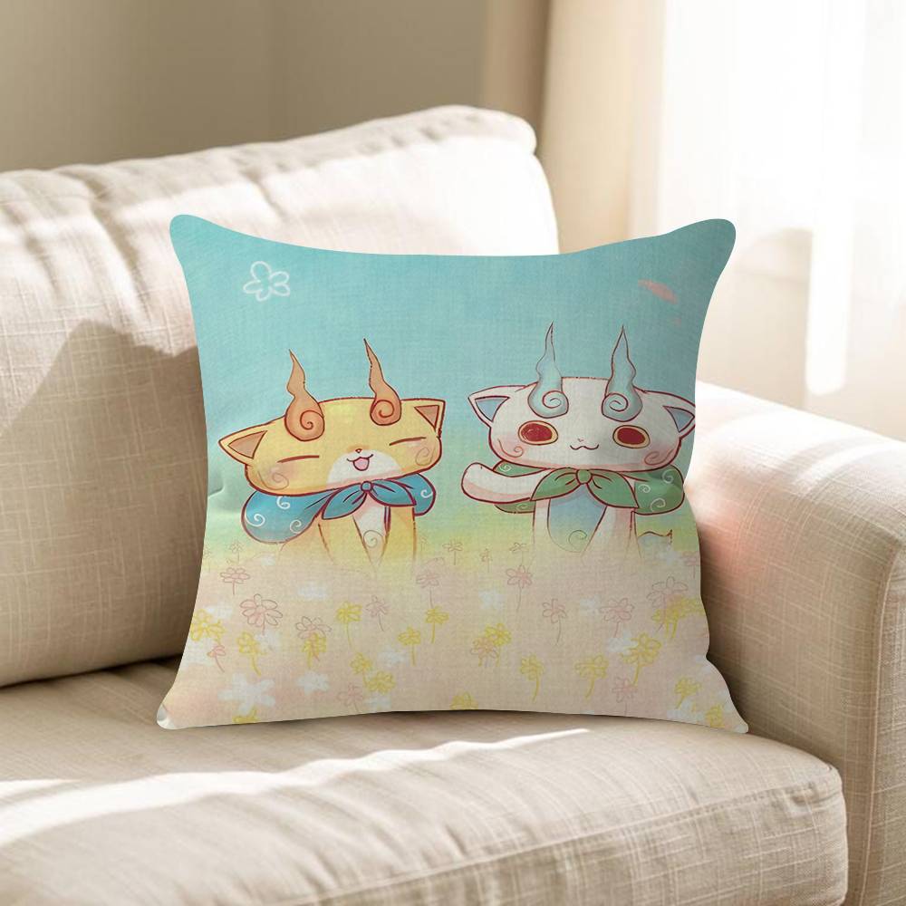 JJibanyan Pillowcase Toon Gift Cushion Cover Bedroom Home Sofa Chair Seat Decor Pillow Case